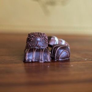 pieces of chocolate on a table